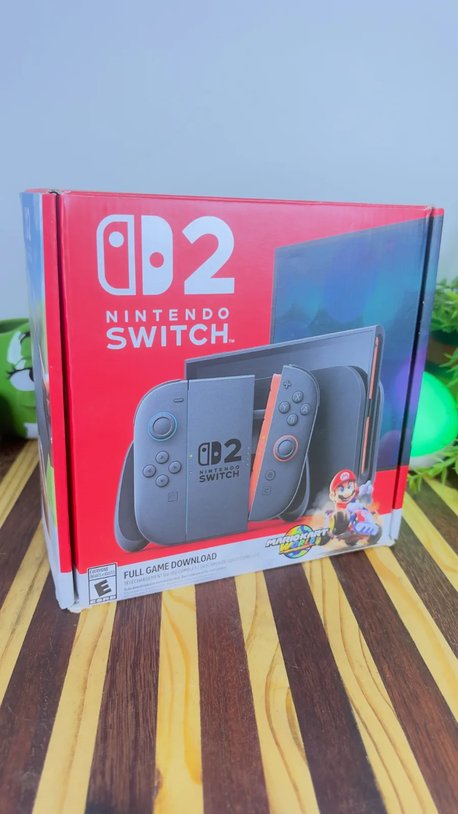 Nintendo Switch 2 com película verde e caixa Nintendo Switch 2 (BEE001)